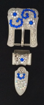 Glitzer Buckle-Set sapphire